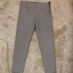 Zara Plaid Skinny Pants
